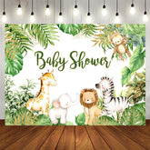 Aperturee - Animals Jungle Baby Shower Photogarphy Backdrop for Boy